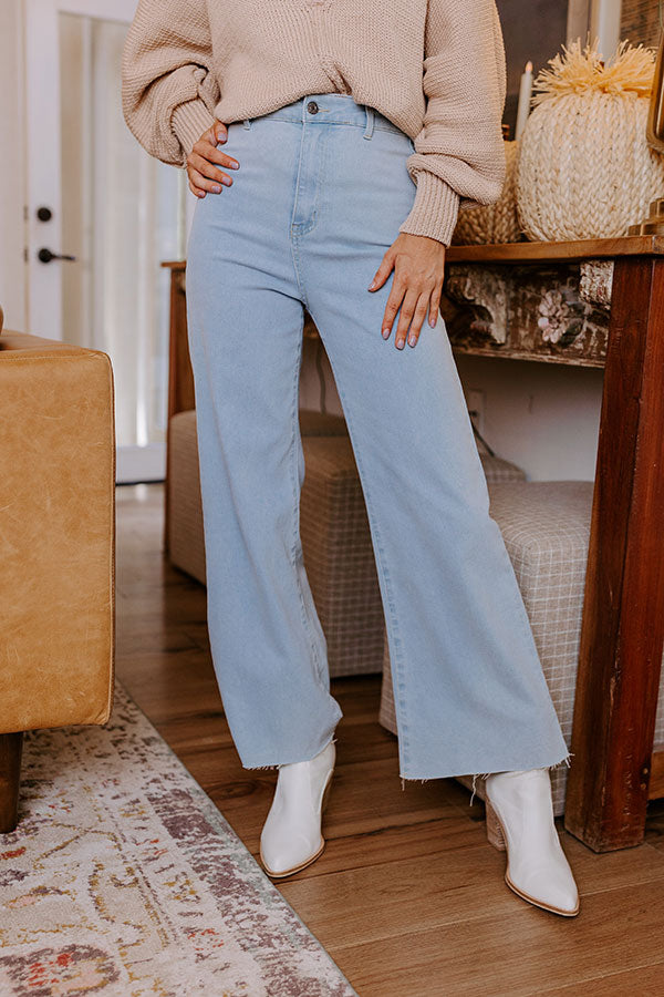 The Adriana High Waist Wide Leg Jean in Light Wash Image - 1