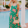Vibrant Moment Floral Maxi Dress in Jade Curves Image - 1