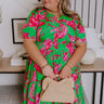Cruise Trip Ready Floral Mini Dress in Kelly Green Curves Image - 1