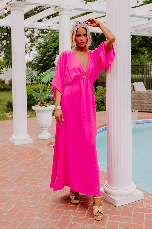 Tulum Vacay Maxi Dress in Fuchsia Image - 3