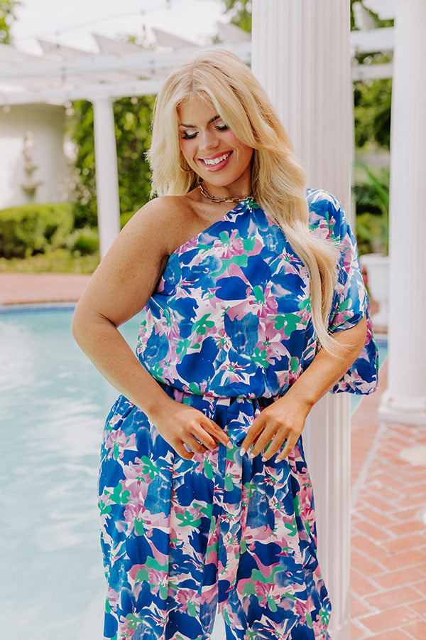 Oceanside Gala Satin Jumpsuit Curves Image - 2