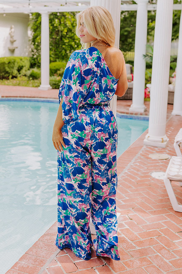 Oceanside Gala Satin Jumpsuit Curves Image - 4