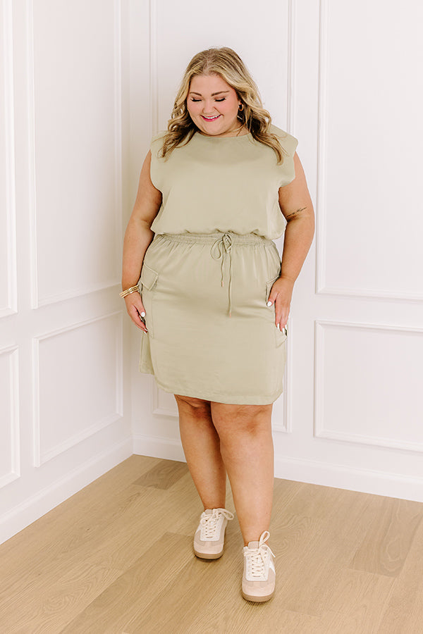 Central Park Stroll Cargo Mini Dress Curves Image - 1
