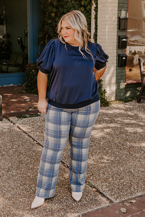 Central Park Stroll Shift Top in Navy Curves Image - 2