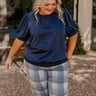 Central Park Stroll Shift Top in Navy Curves Image - 1