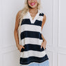 Nautical Charm Mini Dress in Navy Image - 1