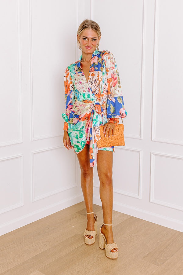 Capture the Magic Floral Wrap Dress Image - 3