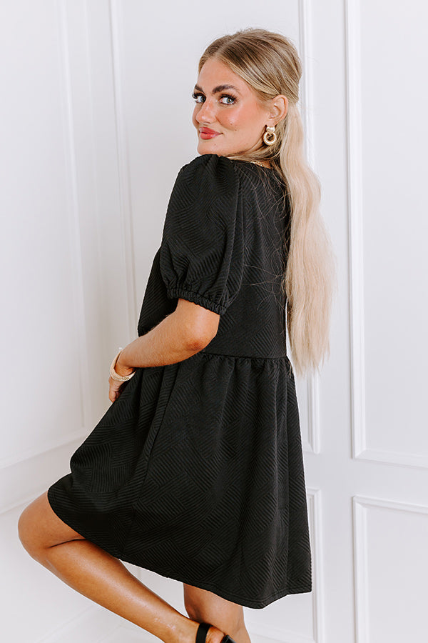 Sweet Gesture Babydoll Mini Dress in Black Image - 2