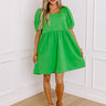 Sweet Gesture Babydoll Mini Dress in Green Image - 1