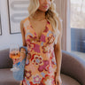 Retro Blooms Linen-Blend Mini Dress Image - 1