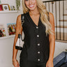 Uptown Brunch Knit Vest Top in Black Image - 1