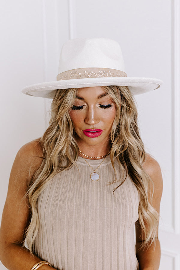 Sweet Smile Faux Suede Fedora Image - 2