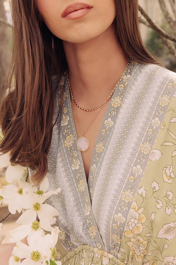 Catalina Coastline Layered Necklace in Ivory Image - 1