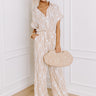 Set For Vacay Jumpsuit in Iced Latte Image - 1