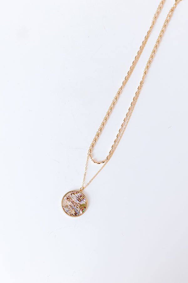 Catalina Coastline Layered Necklace in Abalone Shell Image - 3