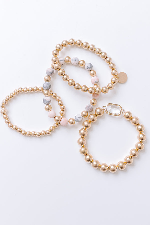 All The Glam Stretch Bracelet Set in Grey Mix Image - 2
