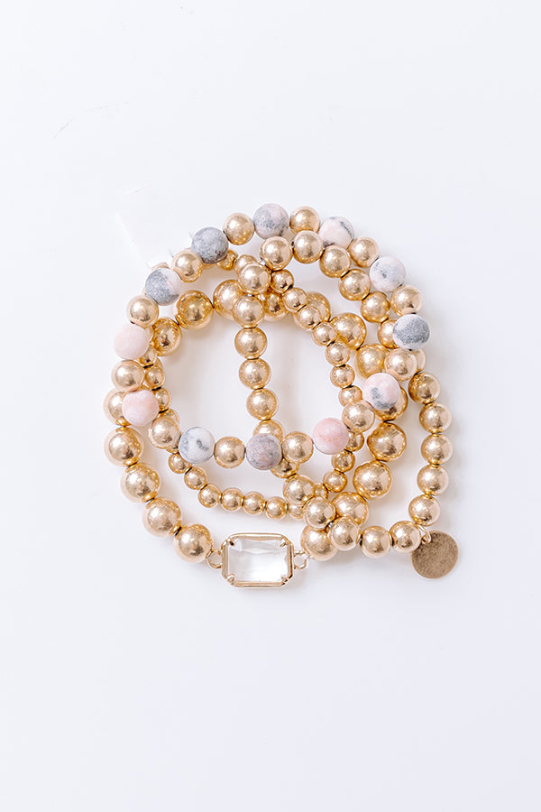 All The Glam Stretch Bracelet Set in Grey Mix Image - 1