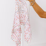 Garden Picnic Satin Scarf in Pink Image - 1