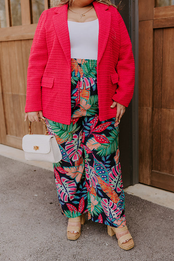 Spotted Under The Palms High Waist Pants Curves Image - 5