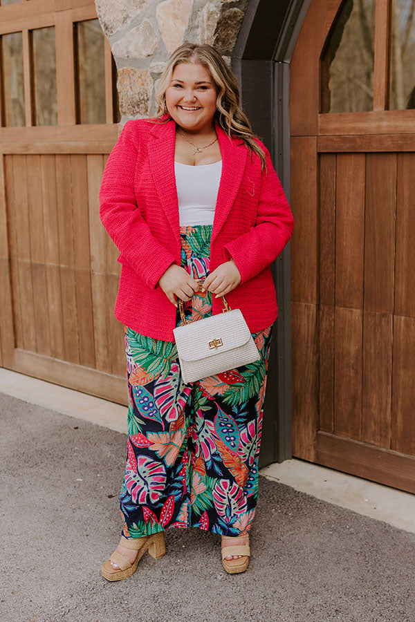Spotted Under The Palms High Waist Pants Curves Image - 1