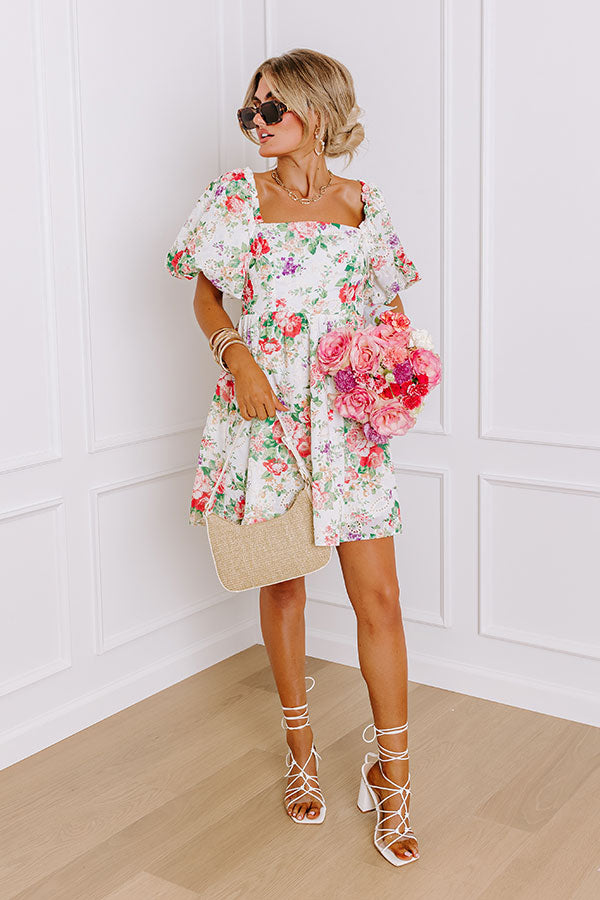 Garden Bliss Eyelet Mini Dress Image - 1