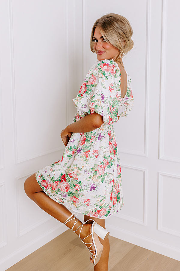 Garden Bliss Eyelet Mini Dress Image - 3