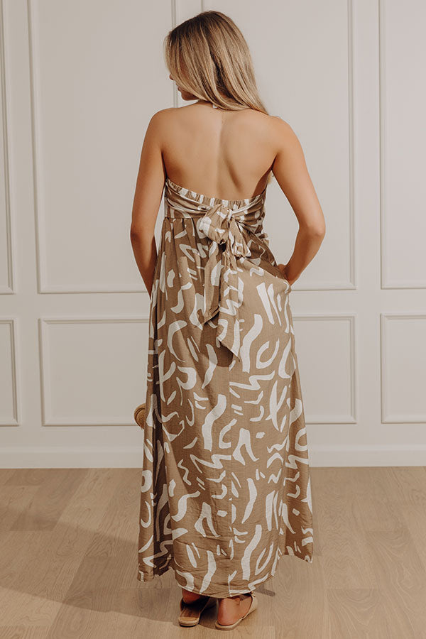 Bungalow Views Maxi Dress in Taupe Image - 4
