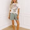 Cozy Queen Mineral Wash Shorts in Forest Image - 1