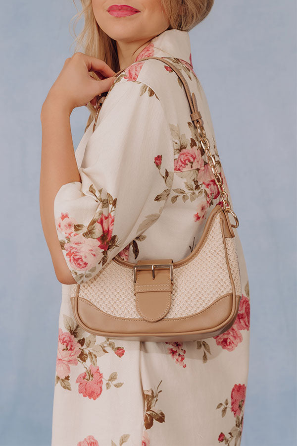 Stop The Show Woven Purse in Mocha Image - 2