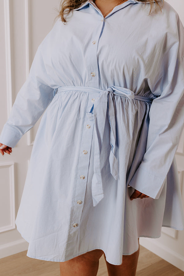 Feeling Social Button Down Mini Dress Curves Image - 3
