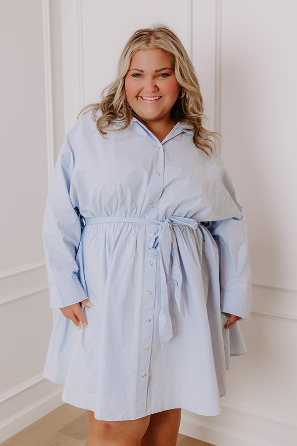 Feeling Social Button Down Mini Dress Curves Image - 1