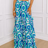 Island Oasis High Waist Floral Maxi Skirt in Royal Blue Image - 1