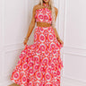 Island Oasis High Waist Floral Maxi Skirt in Pink Image - 1