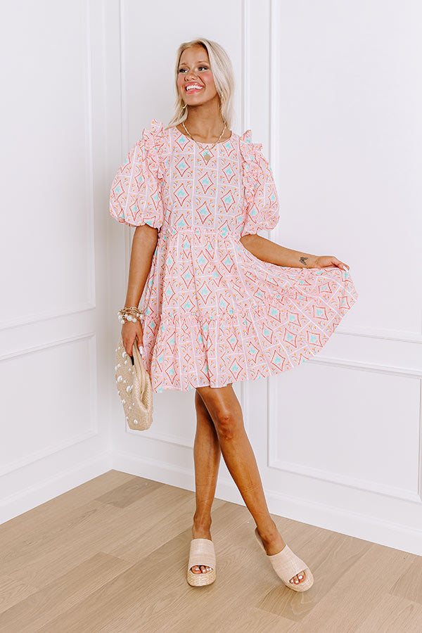 Forever Sweethearts Ruffle Mini Dress in Pink