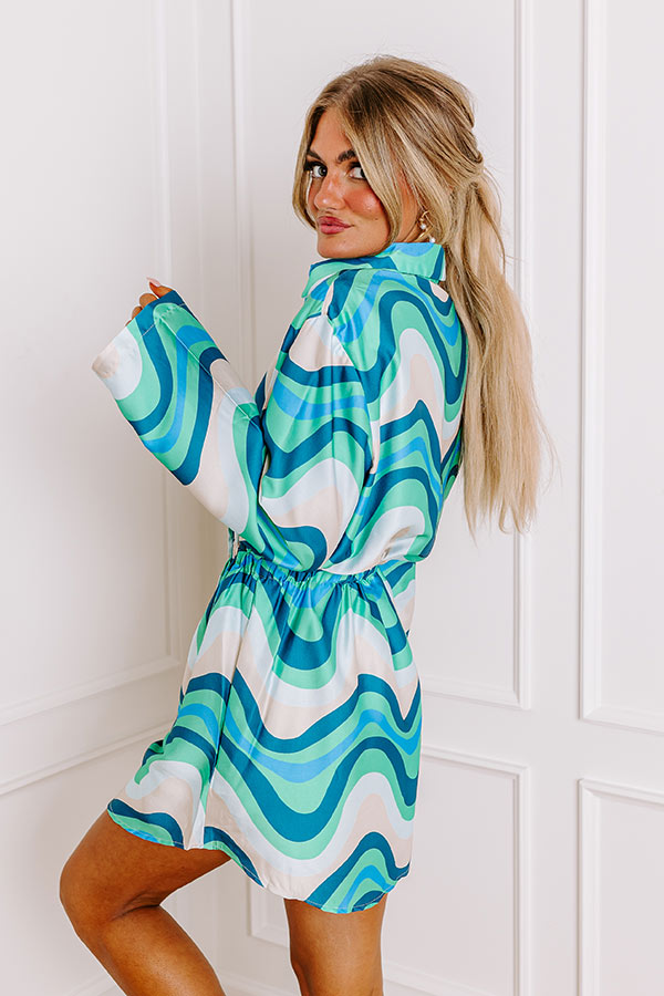 Girly Glam Button Down Mini Dress Image - 5