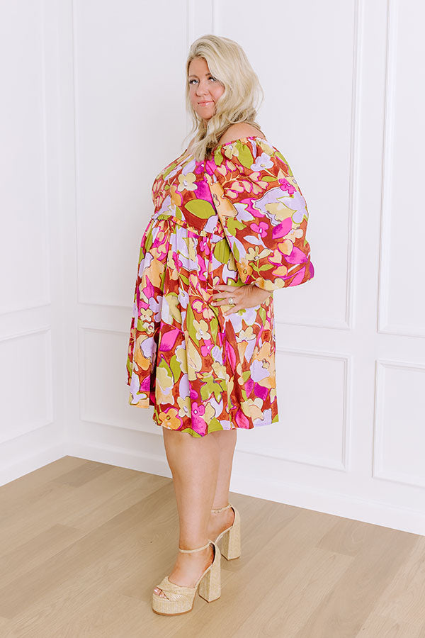 Heartfelt Moment Floral Mini Dress Curves Image - 2