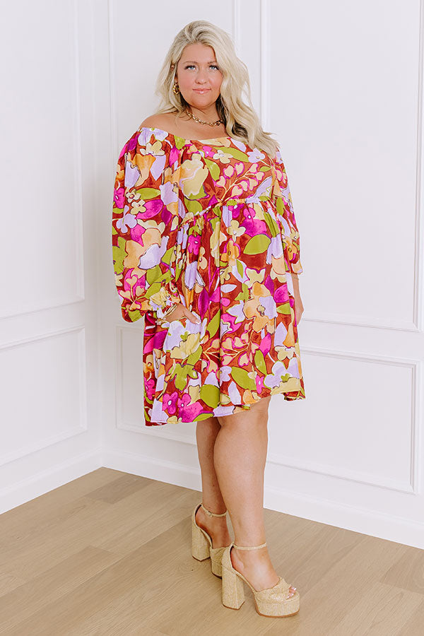 Heartfelt Moment Floral Mini Dress Curves Image - 5