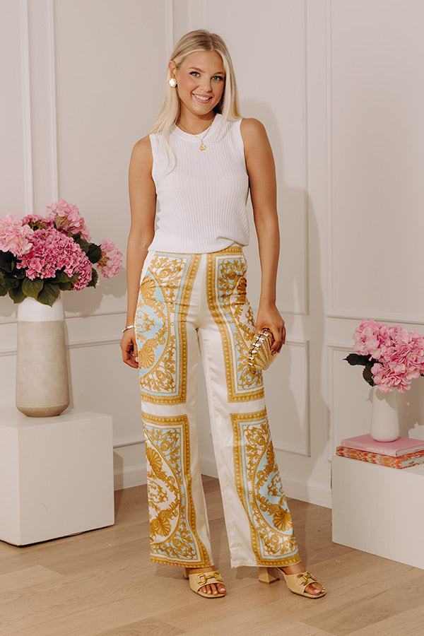 Retro Revival High Waist Satin Pants Image - 1