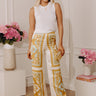 Retro Revival High Waist Satin Pants Image - 1