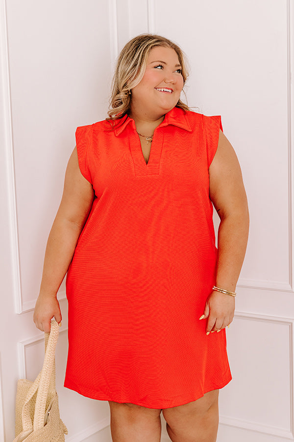 Coastal Dreamer Mini Dress in Coral Curves Image - 5