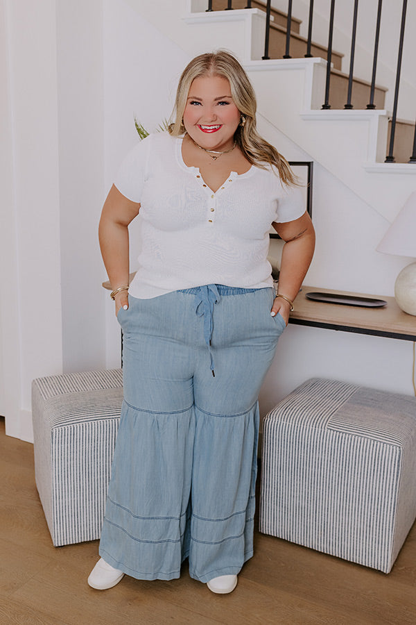The Elizabeth High Waist Chambray Pants Curves Image - 5