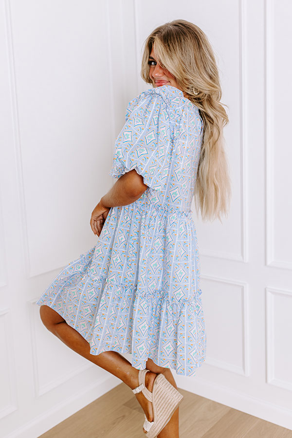 Forever Sweethearts Ruffle Mini Dress in Light Blue Image - 4