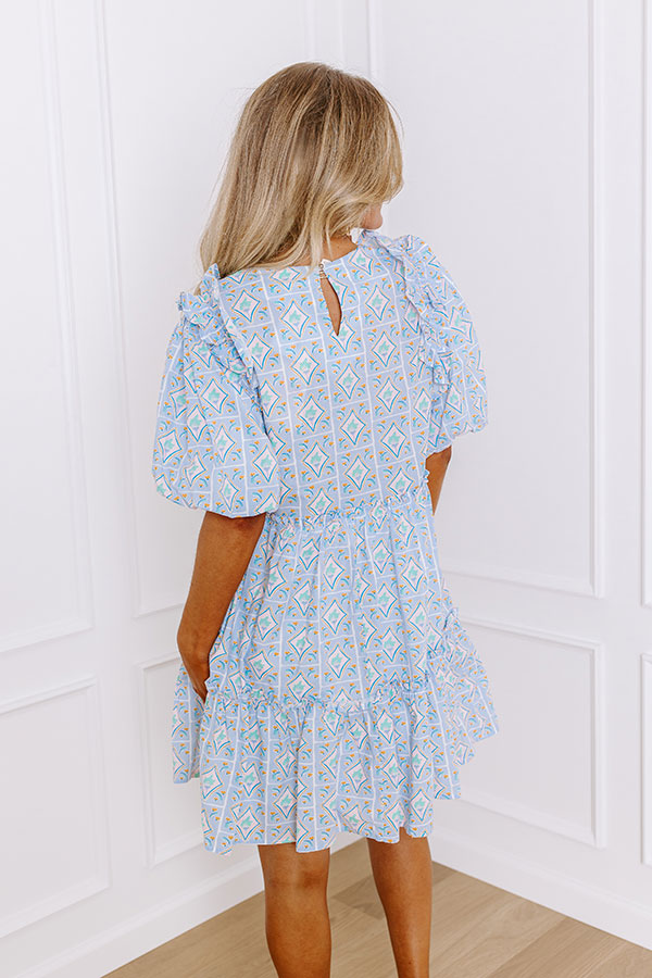 Forever Sweethearts Ruffle Mini Dress in Light Blue Image - 5