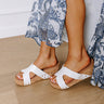The Valentina Faux Leather Wedge in White Image - 1