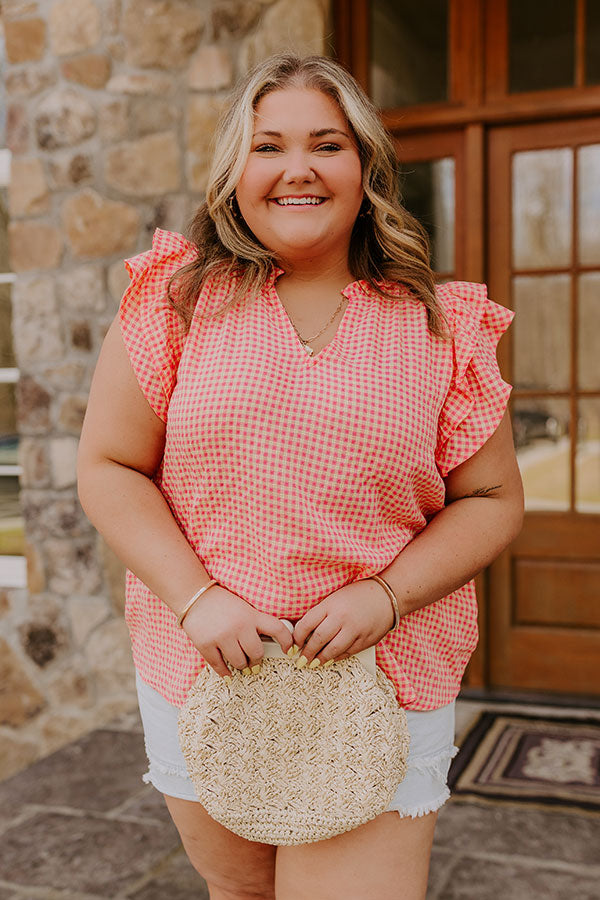 Picnic In The Park Gingham Top Curves Image - 2