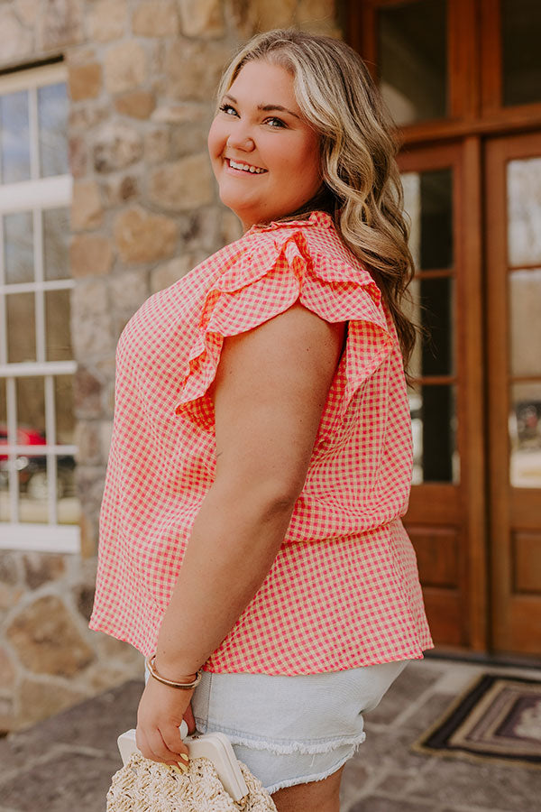 Picnic In The Park Gingham Top Curves Image - 3
