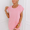 Smiles and Sangrias Pearl Embellished Top in Pink Image - 1