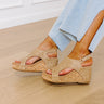 The Blair Faux Leather Wedge in Tan Image - 1