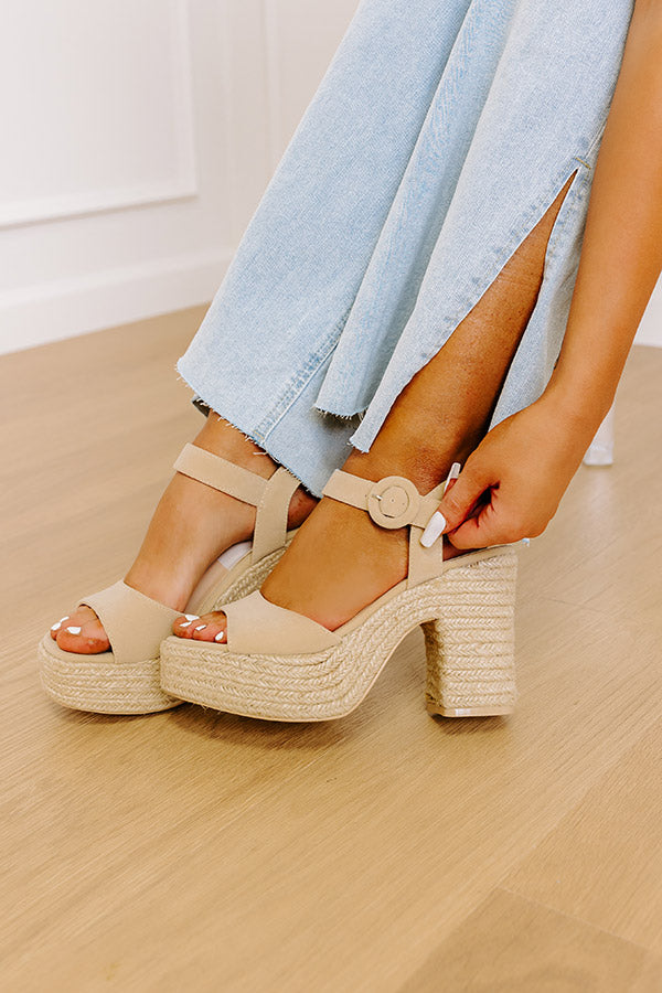 The Addison Faux Suede Heel Image - 2