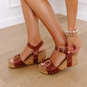 The Brynlee Faux Leather Wedge in Cinnamon Image - 1